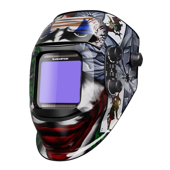 ARCCAPTAIN Large View Auto-Darkening Joker Design Welding Helmet