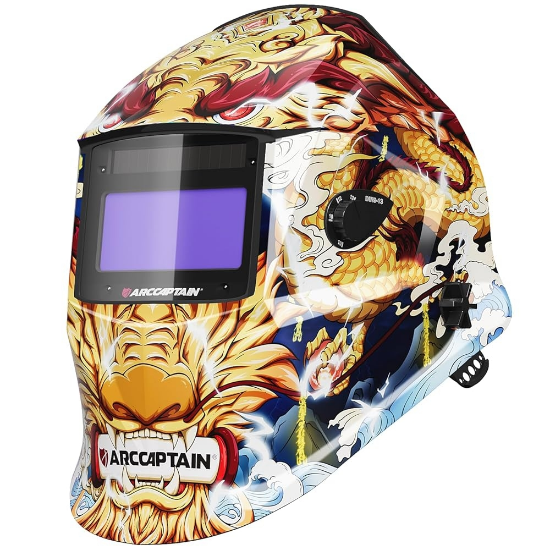 Arccaptain Dragon Digital Auto-Darkening Welding Helmet with Sensitivity Control