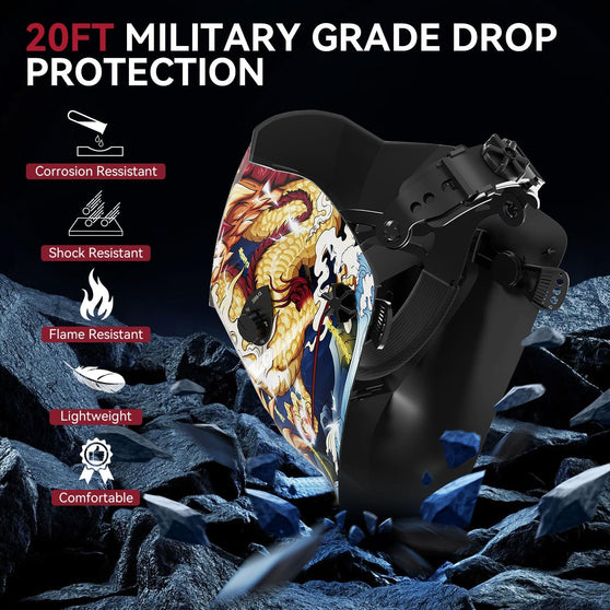 Arccaptain Dragon Digital Auto-Darkening Welding Helmet with Sensitivity Control