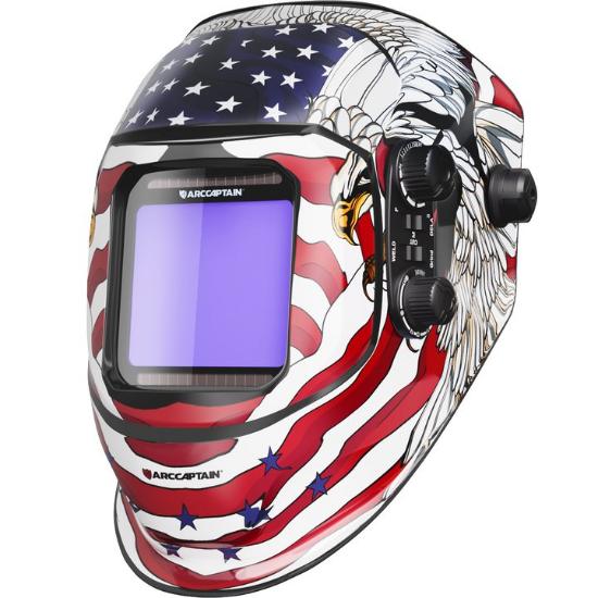 ARCCAPTAIN Large View Auto-Darkening Eagle Design Welding Helmet