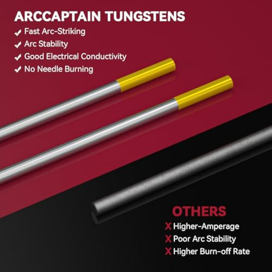 ARCCAPTAIN TIG Welding Tungsten Electrode 10-Pack 3/32