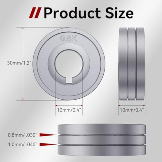 ARCCAPTAIN Wire Feeding Wheel, 0.8-1.0mm Roller Groove Wire Feeding Machine Drive Roller, Suitable for MAG MIG Welding Machine Accessories