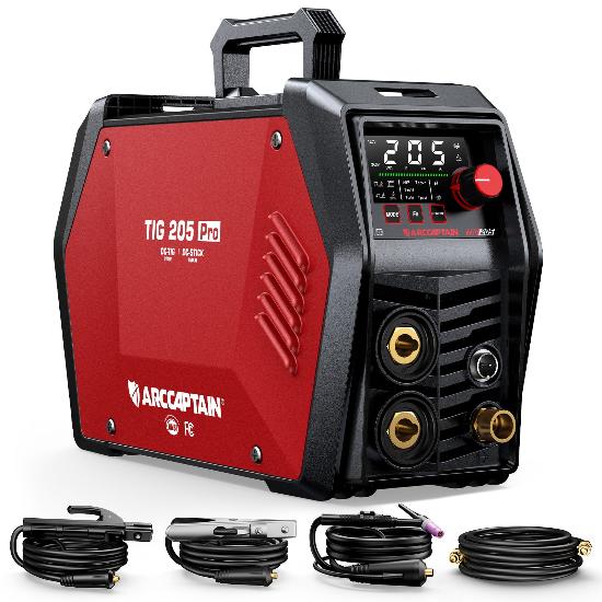 Arccaptain TIG205 Pro DC TIG Spot Cold Welder with Stick | Wholesale Supply