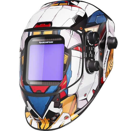 ARCCAPTAIN Large View Auto-Darkening metalwarrior Design Welding Helmet