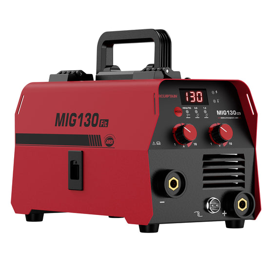 ARCCAPTAIN MIG130 FIT Welder 3-in-1 Welder Machine 110V Portable Gasless Welder Equipment
