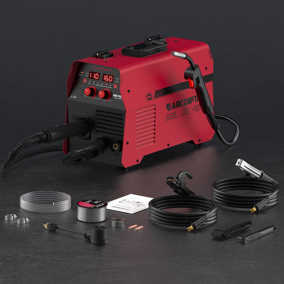 ARCCAPTAIN MIG160 FIT Welder 4-in-1 Welder Machine 110V 220V Multiprocess Gas MIG Welder Equipment