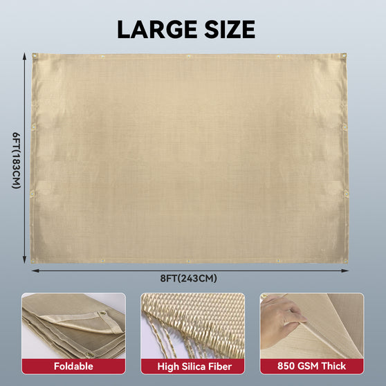 ARCCAPTAIN Fiberglass Fireproof Welding Blanket | Bulk Safety Supply