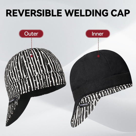 ARCCAPTAIN Reversible Welding Cap 10 oz Fireproof Cotton Comforts Line