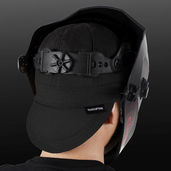 ARCCAPTAIN Reversible Welding Cap with Elastic Retractable Band Black