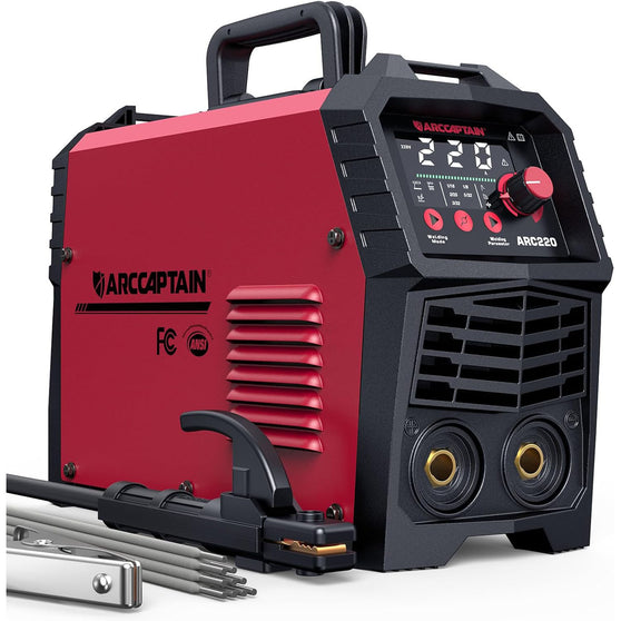 ARCCAPTAIN ARC220 220A 10PCS Rods Stick Welder ARC/Lift TIG Welding Machine with Hot Start Arc force and Anti-Stick