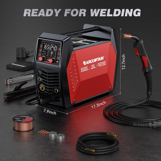 Arccaptain MIG165 Portable MIG Welder Machine For Beginners