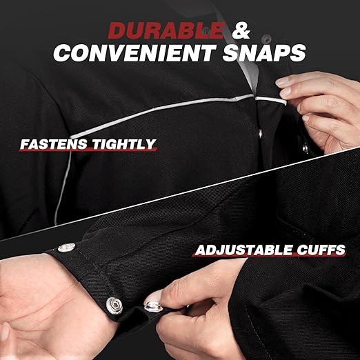 ARCCAPTAIN Welding Jacket, 11oz Flame Resistant (FR) Cotton Welding Jackets for Men and Women