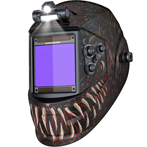 Casco de soldadura con oscurecimiento automático ARCCAPTAIN de 3.94