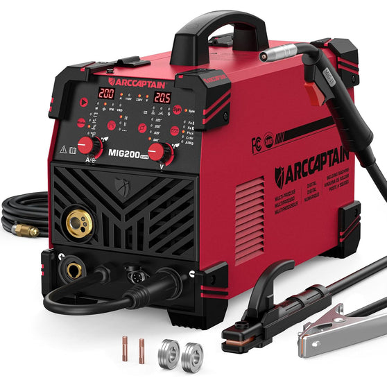 ARCCAPTAIN MIG200ELITE Upgraded 6 IN 1 Welding Machine 110V/220V Multiprocess Welder