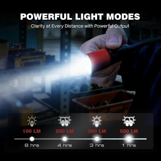 ARCCAPTAIN Rechargeable Neck Light Red Warning Light Battery Indicator Magnetic Mount