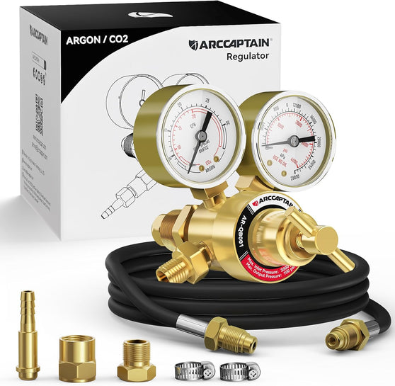 ARCCAPTAIN Argon CO2 Regulator Gauge for MIG TIG – Wholesale Gas Welding Supply