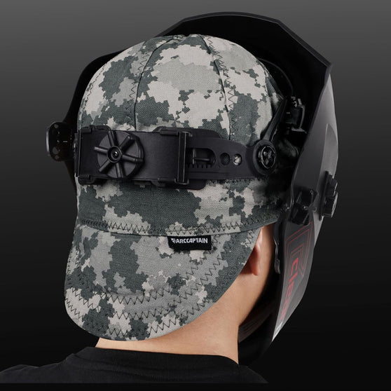ARCCAPTAIN Reversible Welding Cap with Elastic Retractable Band 10 oz Fireproof Cotton Comforts Camo