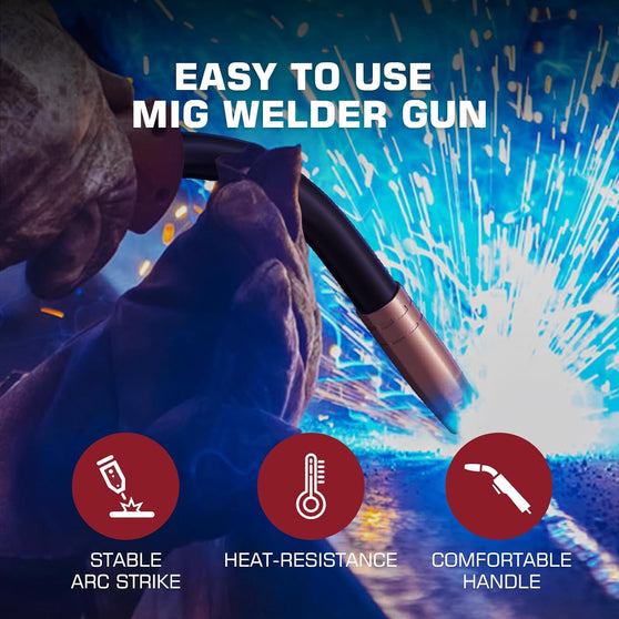 ARCCAPTAIN for Lincoln Magnum 100L MIG Welding Gun Torch Stringer 100Amp 10ft(3m) Replacement K530-5 k530 MIG Gun and Cable SP-100 100I 100T 125 Plus 130T 135 Plus