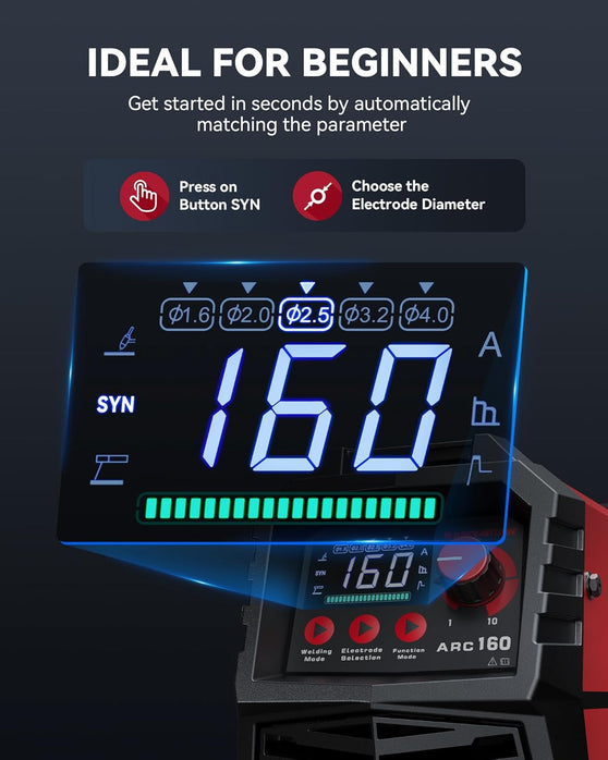 Arccaptain ARC160 Wholesale on IGBT Inverter Stick Welder for Auto Repair