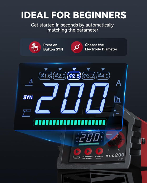 Arccaptain ARC200 Wholesale on IGBT Inverter Stick Welder for Auto Repair