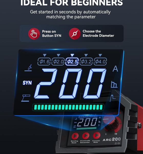 Arccaptain ARC200 Wholesale on IGBT Inverter Stick Welder for Auto Repair