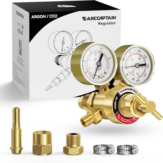 ARCCAPTAIN Argon CO2 Regulator Gauge for MIG TIG – Wholesale Gas Welding Supply