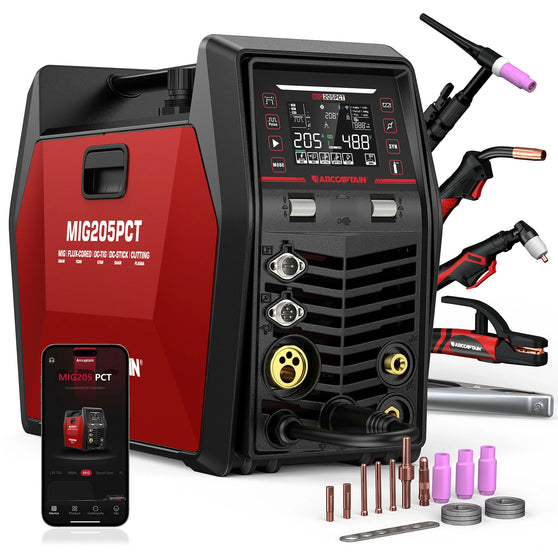 ARCCAPTAIN MIG205PCT 120/240V MIG Multiprocess Welder 8 in 1 Welding Machine