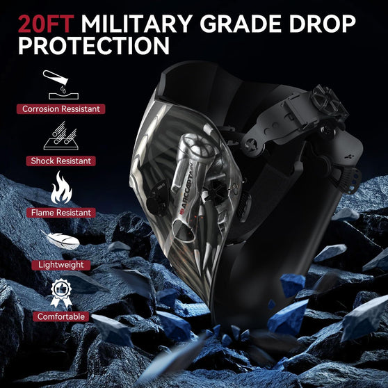 Arccaptain Alienhunter Digital Auto-Darkening Welding Helmet with Sensitivity Control