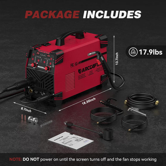 ARCCAPTAIN MIG200ELITE Upgraded 6 IN 1 Welding Machine 110V/220V Multiprocess Welder