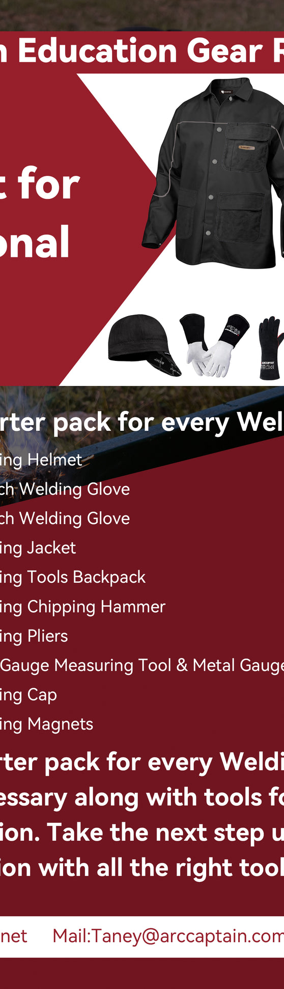 Arccaptain Welding Education Gear Special Discount for Educational Pack for Student