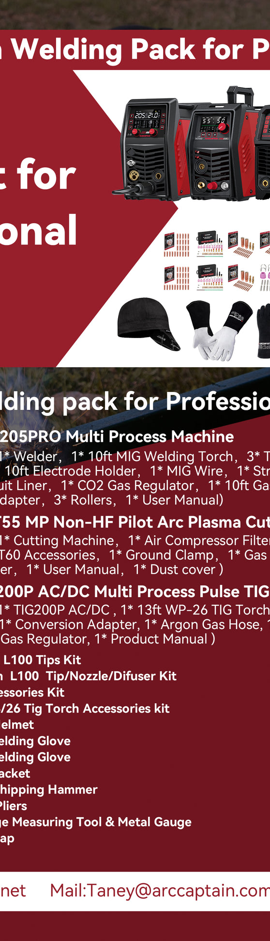 Arccaptain Welding Pack Special Discount for Welding Pack for Professional