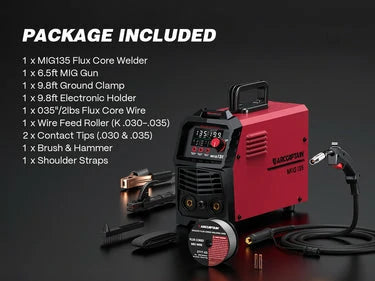 Arccaptain MIG135 Three in One 110V Gasless MIG Welder