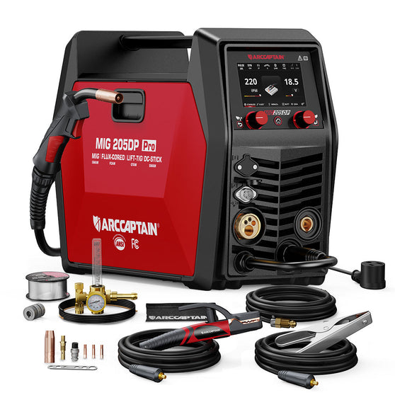 Arccaptain MIG205DP PRO 120/240V Wholesale Services Available All in One Welder Supports Aluminum Welding
