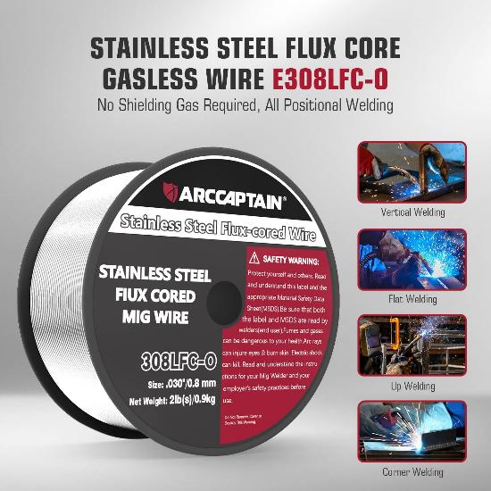 E308LFC-O Flux Cored Wire  Stainless Steel Mig Welding Wire 2 Lbs