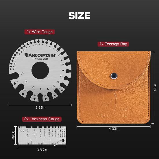ARCCAPTAIN Wire Gauge Measuring Tool – Precision Metal Gauge for Welding Wholesale