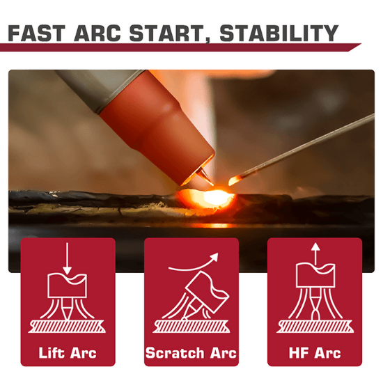 Arccaptain High Frequency Air Cooled TIG200/TIG200PAC DC TIG Torch 13-FT 150 Amps Gun