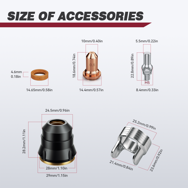 IPT60 Plasma Cutter Torch Consumables for CUT55MP CUT55 Non HF