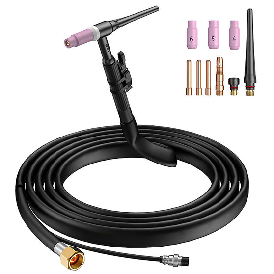 Arccaptain HF Air Cooled WP-17V TIG Torch for MIG205MP Welding Machine