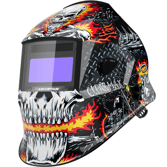 Arccaptain Skeletonknight Digital Auto-Darkening Welding Helmet with Sensitivity Control