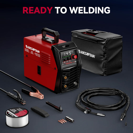 Arccaptain iControl MIG145 Pro Flux Core Welder | Wholesale Welding Machine