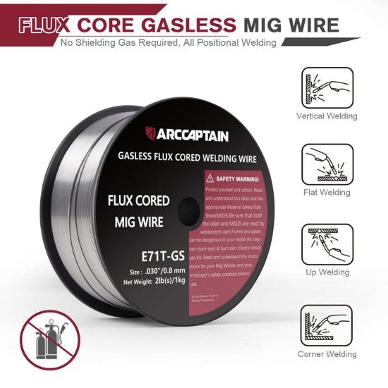 E71T-GS Flux Core Draht Spool Gasloser Kohlenstoffstahl MIG-Draht 2 lbs